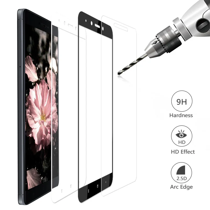 Жесткая Защитная стеклянная пленка для Xiaomi RedMi Note 4X закаленное стекло 4