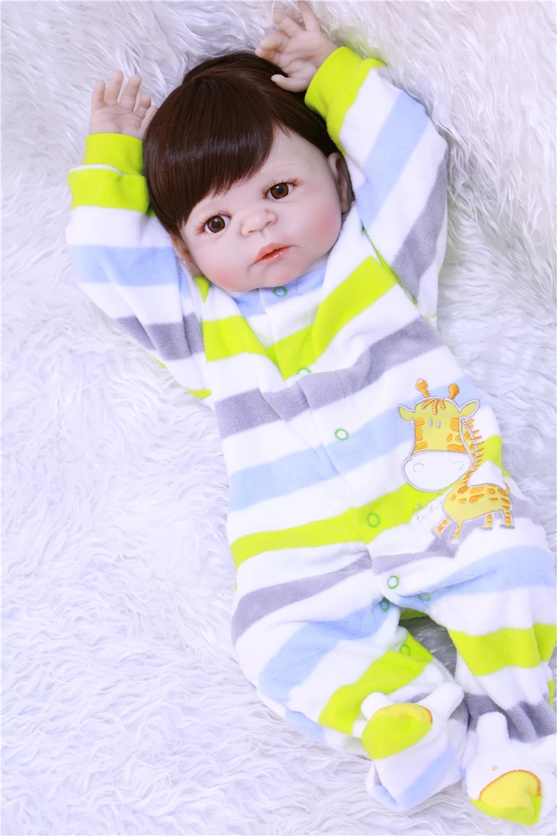Очаровательная кукла 57 см реборн ручной работы полностью силиконовая Bebe Reborn Boy