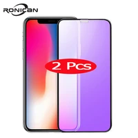 2pcs 3d curved tempered glass for iphone x xs max xr soft edge high definition anti blue light screen protector for iphone xs