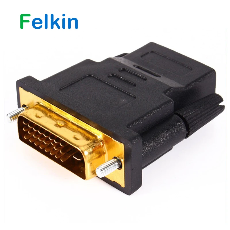 Felkin HDMI к DVI Кабель-адаптер 24 К позолоченный штекер DVI 24+ 1 к HDMI 1080P видео конвертер кабель для ПК HDTV проектор монитор
