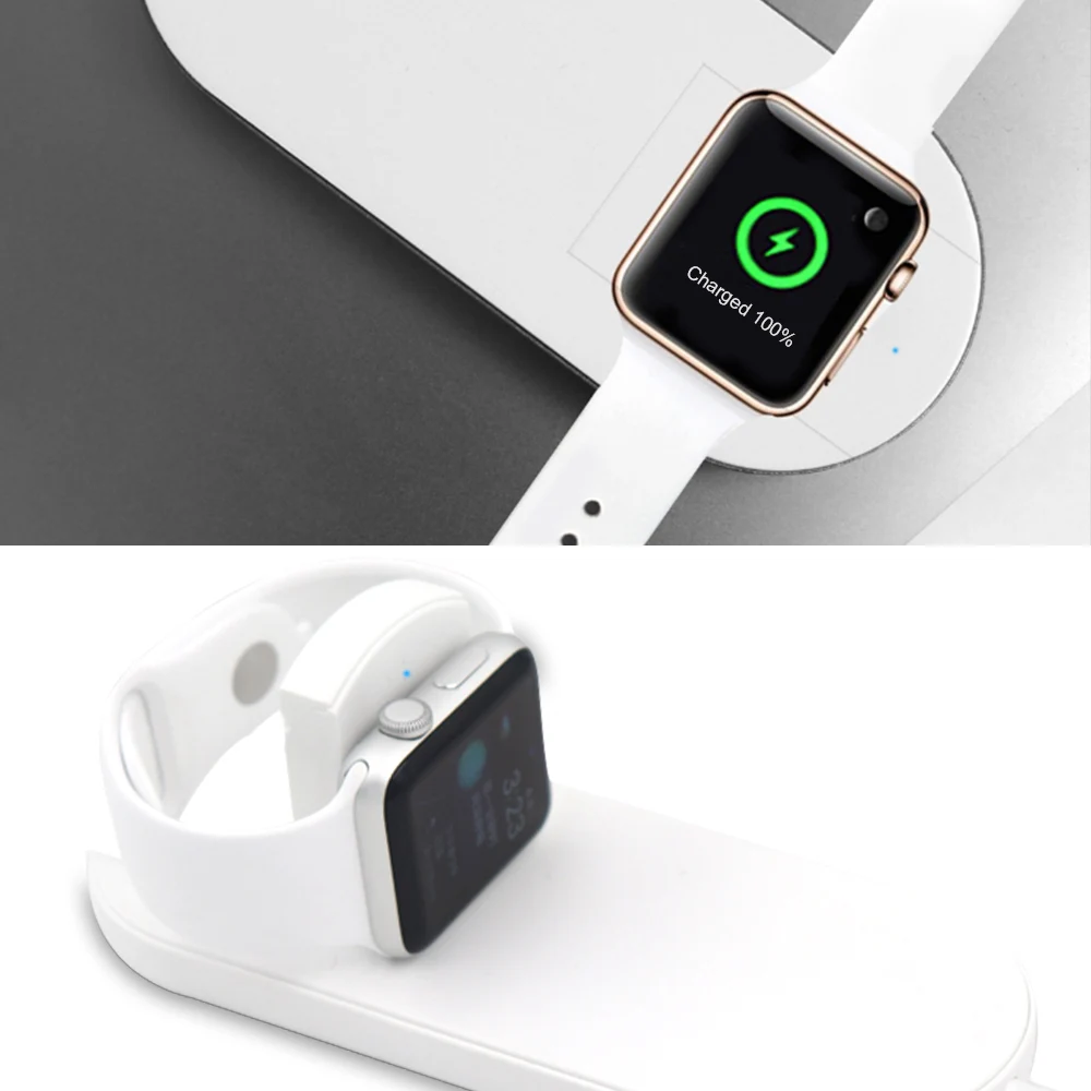 Беспроводная зарядная док станция Ascromy Qi 10 Вт для Apple Watch 4 3 2 зарядка iPhone XS Max X 8 Plus
