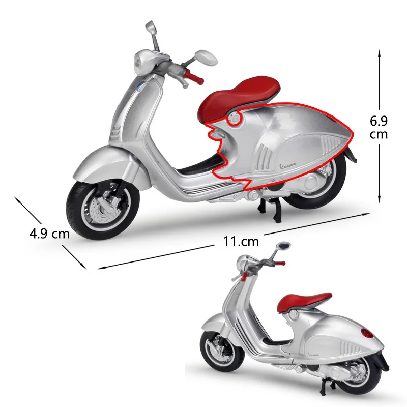 1:18 WELLY Piaggio 2014 Vespa 946 скутер литый Под Давлением Мотоцикл |