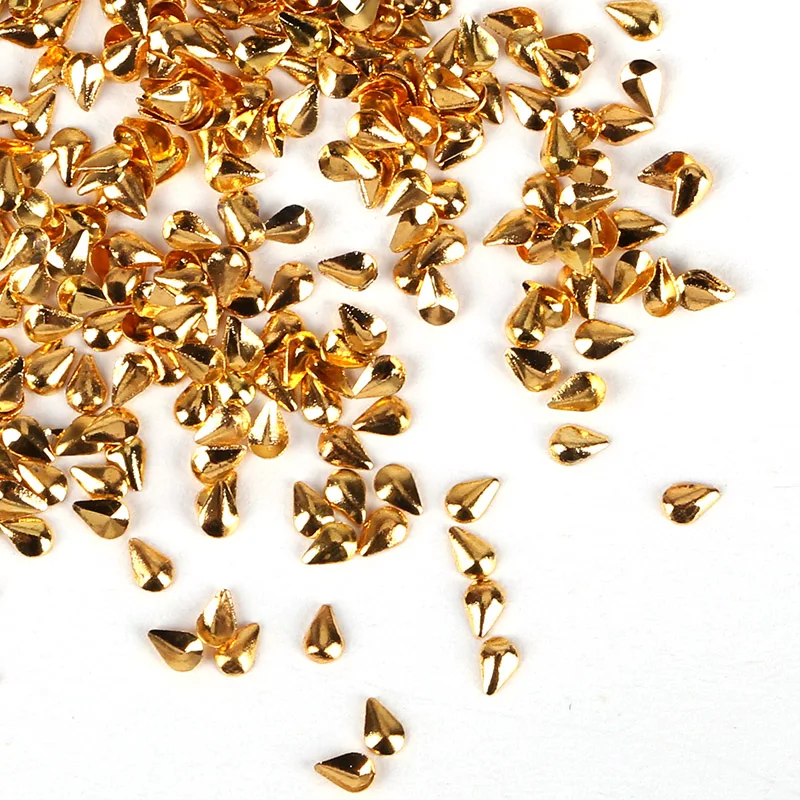 1 упаковка золотого и серебряного цвета дизайн капли дождя красота маникюр