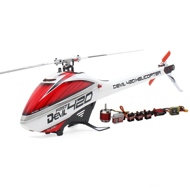 Вертолет ALZRC Devil 420 FAST FBL RC Super Combo с бесщеточным Мотором ESC Цифровой Металлический