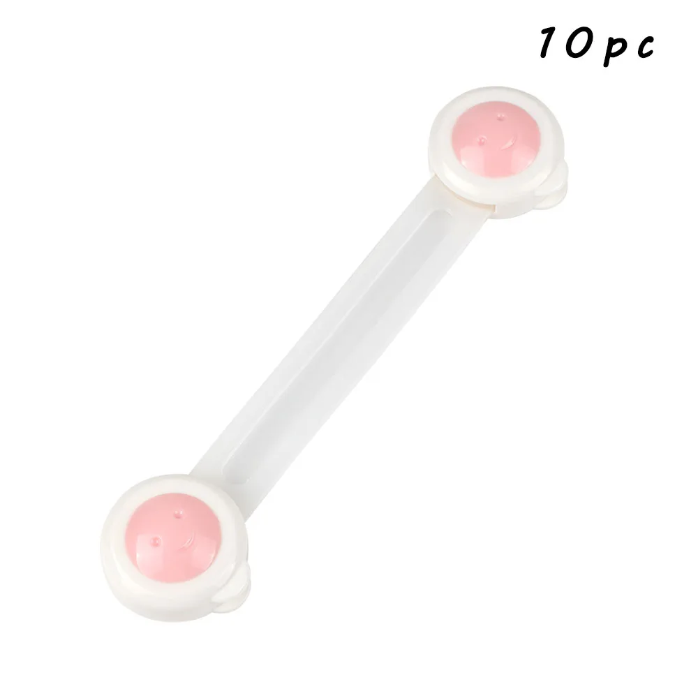 10pc-B05-2 10 шт. пластиковый замок для защиты детей, замок для детского шкафа, Блокировка Для детей от дверей, ящики, товары для безопасности детей - Цвет: 10pc-B05-2