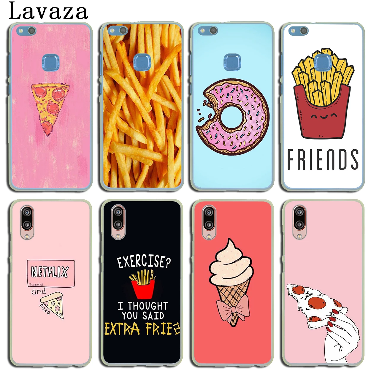 Lavaza пицца картофель фри пончик пищевой чехол для Huawei P30 P20 P9 P10 Plus P8 Mate 20 Pro Lite Mini 2016