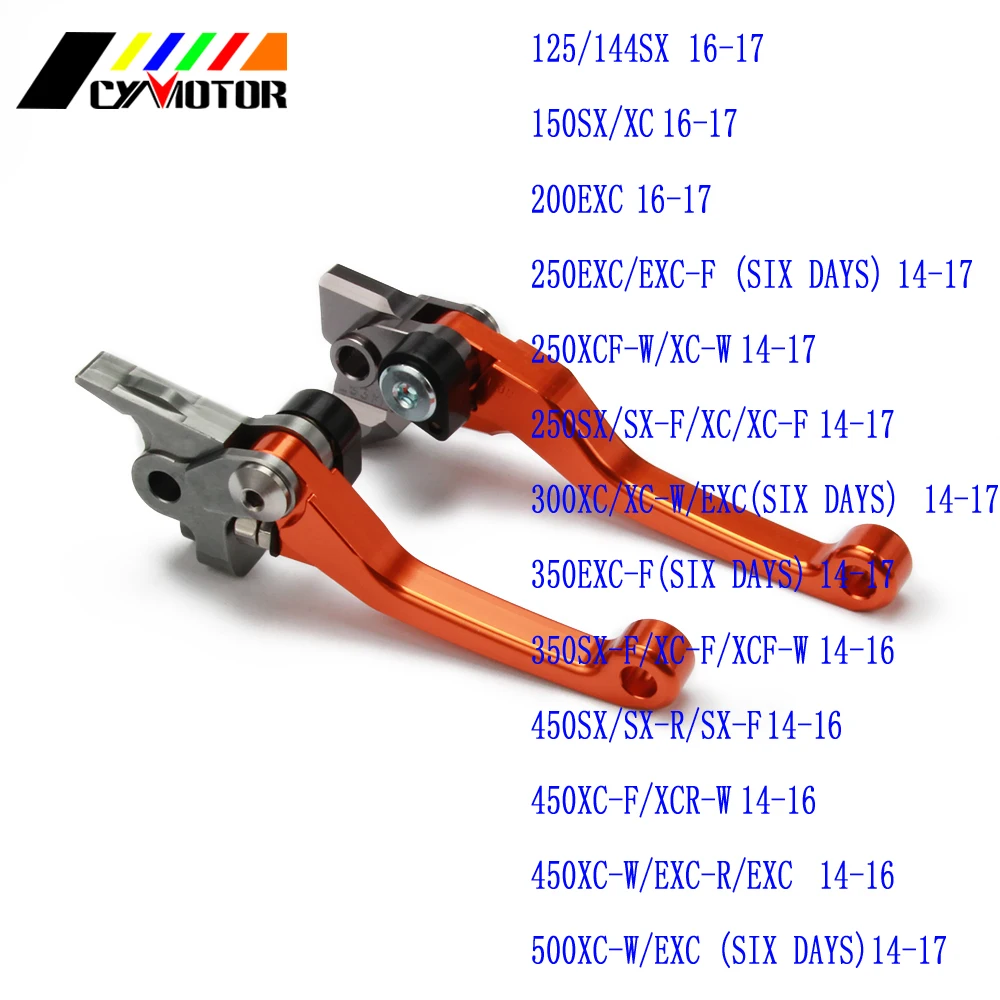 Мотоцикл с ЧПУ Поворотные рычаги тормоза сцепления для KTM 450EXC 250SX-F 250XC-F 450 EXC 250 SX-F XC-F SX SXF XC XCW XC-W 125-530 - Цвет: 4