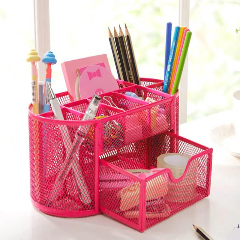 9 Cell металлическая подставка для канцелярских принадлежностей Комбинации сетка