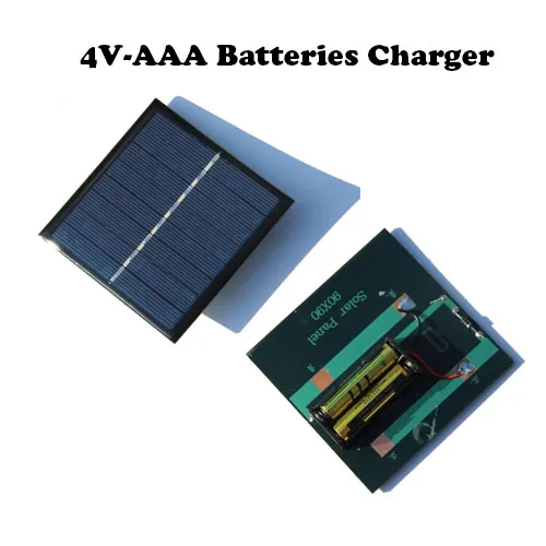 4V AAA Charger 1 Вт 2 в 4 в солнечные батареи зарядные устройства для AA AAA перезаряжаемые батареи 90*90 мм 1 Вт 2 в 4 в солнечная панель батареи зарядки - Цвет: 4V AAA Charger