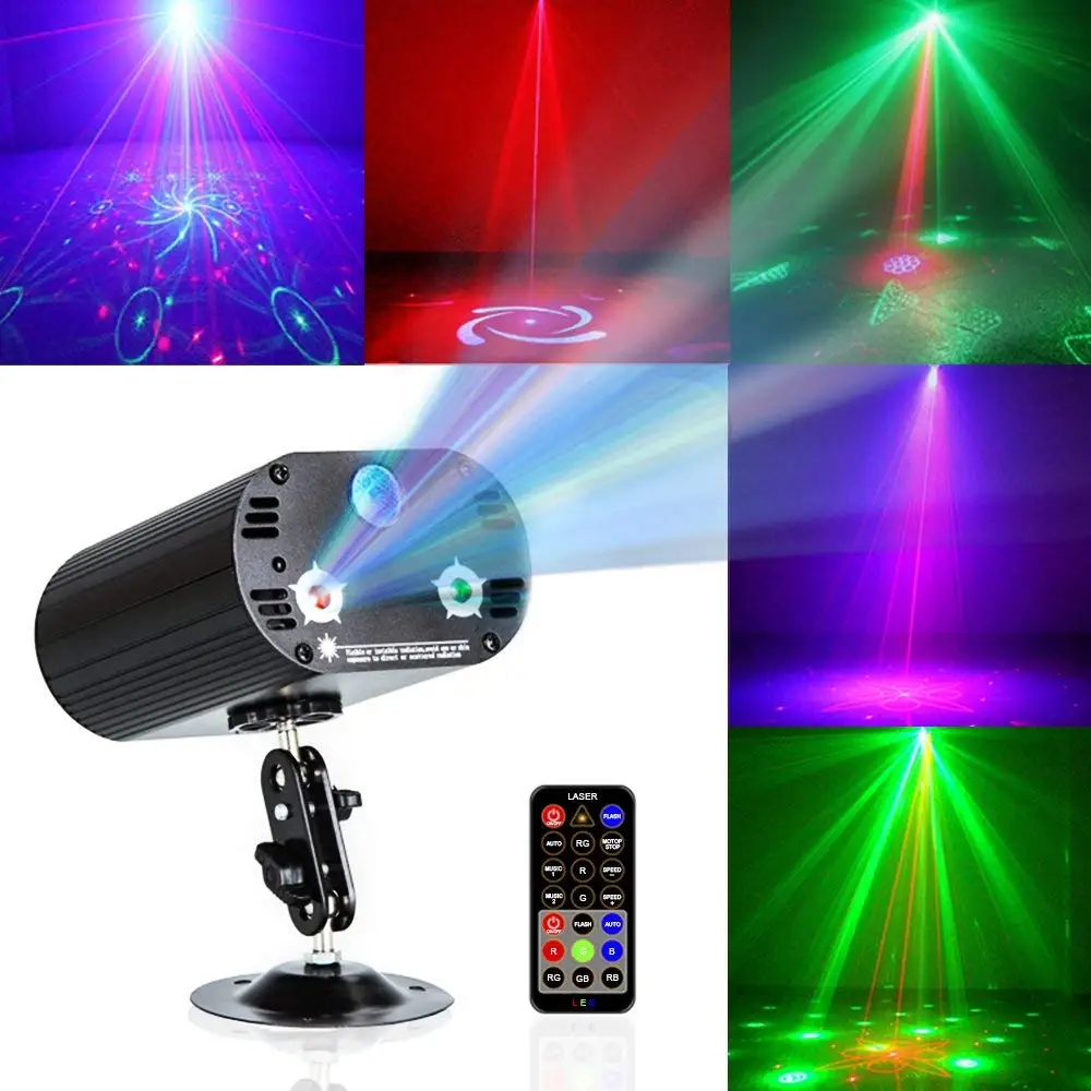 36 Вышивка Вечерние крестом картины огни RGB 3 объектив лазерный проектор мини