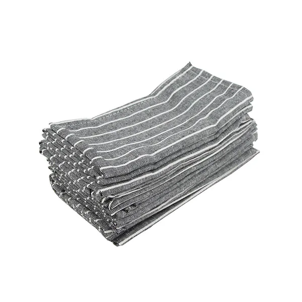 12-CJ002-3040Black Платки из ткани набор 12 30x40 см хлопок лен салфетки обеденный стол салфетки - Цвет: 12-CJ002-3040Black