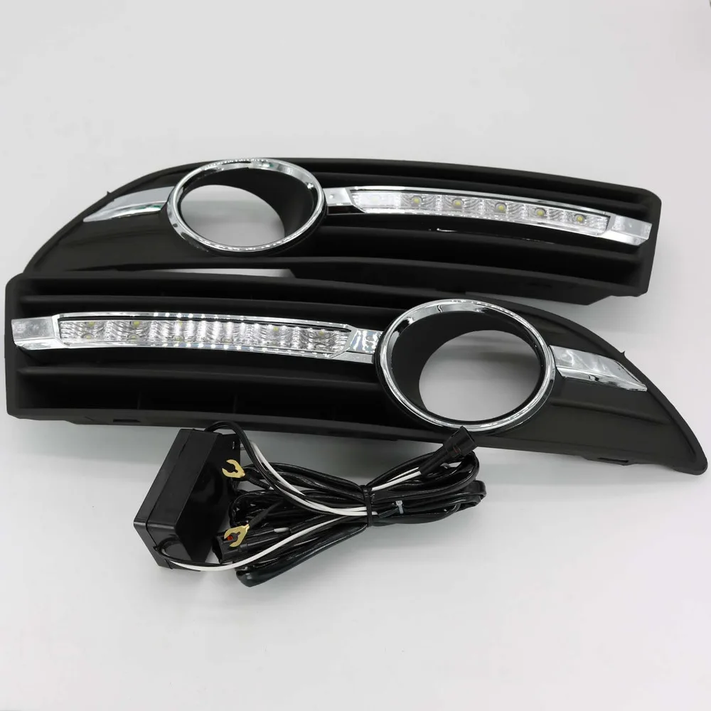 Для VW Polo 2005 2006 2007 2008 автомобильный Стайлинг СВЕТОДИОДНЫЙ DRL дневные ходовые огни с