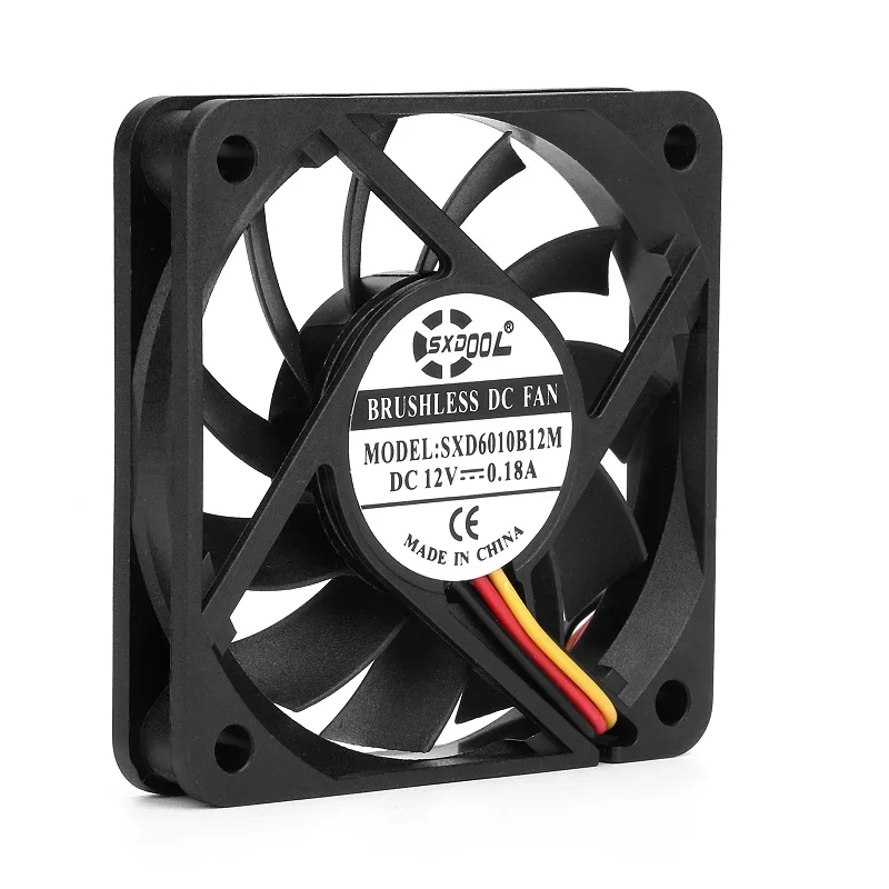Новый SXDOOL SXD6010B12M Тонкий 60*60*10 мм DC 12V 0.18A 3 проводной 3P скорость FG сигнал 3500 об/мин