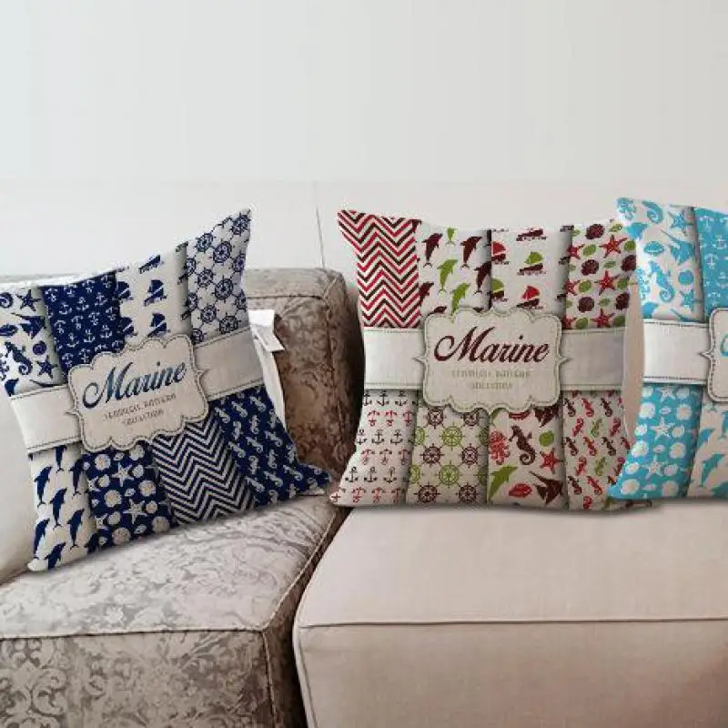 Средиземноморский Подушки море навигации парусная лодка звезды раковины В виде