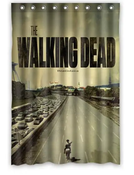 The Walking Dead Sample Style Custom Moden Shower Curtain Bathroom Waterproof 66&quotx72&quot Free Shipping|curtain tape|curtain lacebathroom family