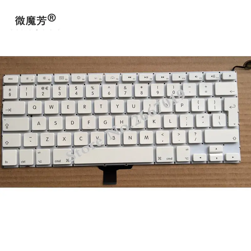 

New UK QWERTY Standard Keyboard for Macbook Pro 13'' A1342 2009 2010 Unibody MC207 MC516 Keyboard with Power Button