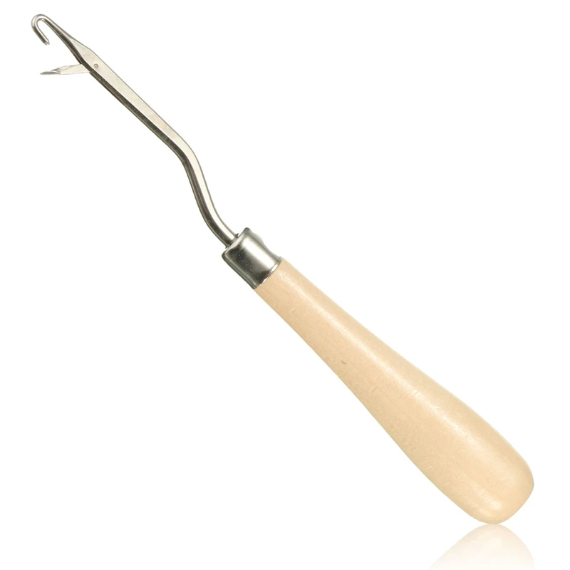 High Quality 1pcs Wooden Handle Crochet Needle Latch Hook Puller Tool For Canvas Rug Mats Making Hooking Equipment | Дом и сад