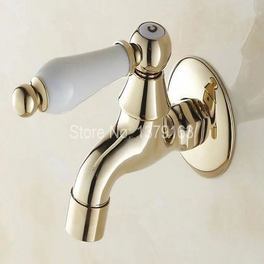 Роскошная латунная керамическая ручка золотого цвета настенная Швабра для