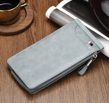 Light blue Горячая распродажа мужской wo мужской держатель для кредитных карт кожаный кошелек для путешествий Дамский клатч кошелек id визитница carteira feminina WT041 - Цвет: Light blue
