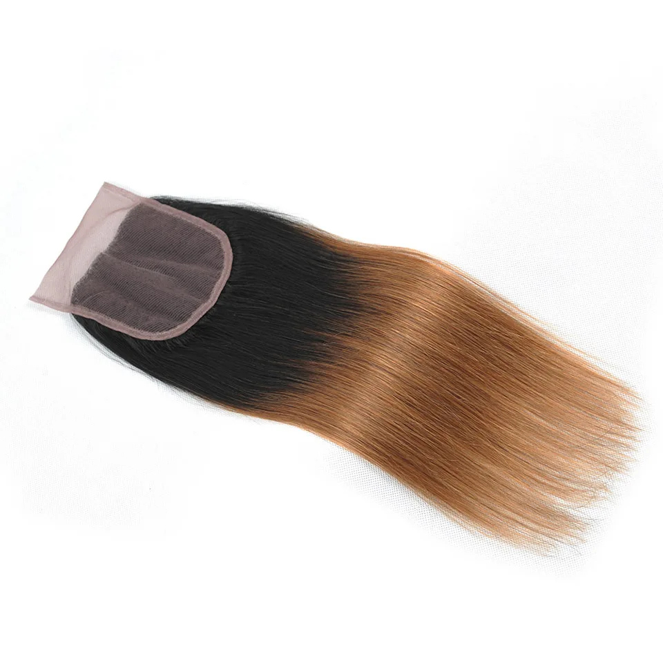 Светлые волосы с эффектом омбре средней части бразильские прямые человеческие