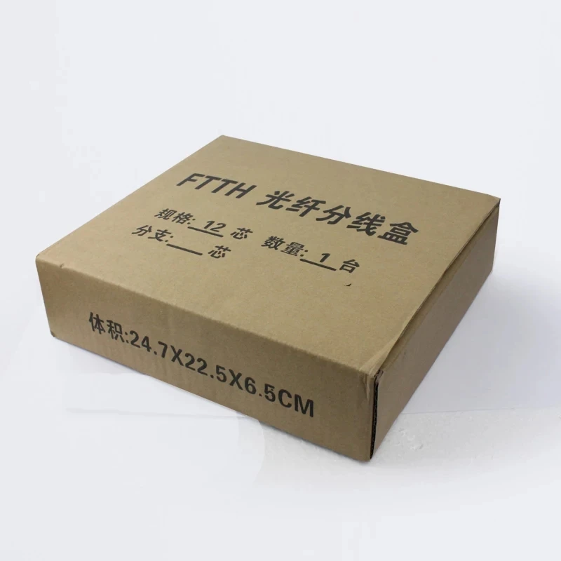 12 core FTTH distribution box fully installed with SC fiber optic adapter&pigtails 255*220*70mm junction box IP55 indoor outdoor