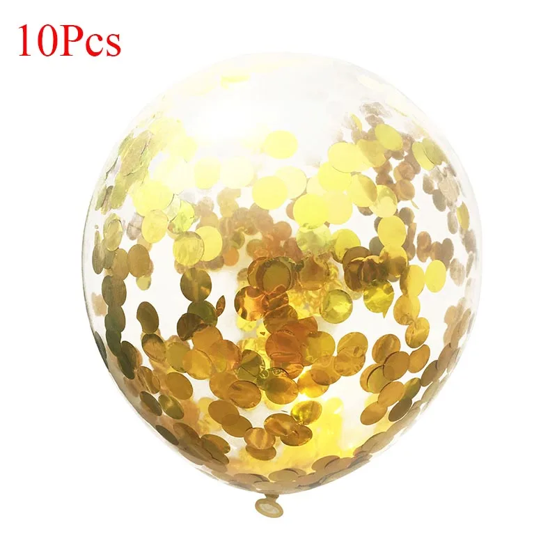10Pcs balloon 10 шт Прозрачные Шары конфетти далд звезда баллон из гелий детский душ балон надувной шар День рождения деко взрослый Свадебный шар - Цвет: 10Pcs balloon