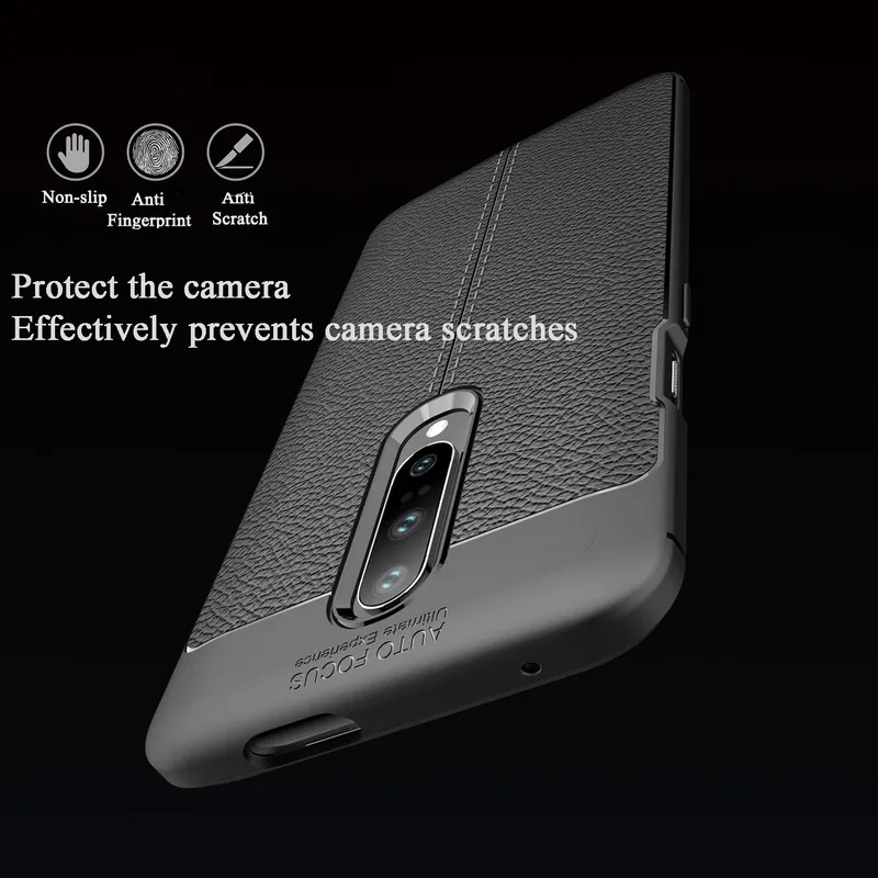 Чехол для Oneplus 7 Pro кожаный роскошный мягкий ТПУ ультра модный противоударный