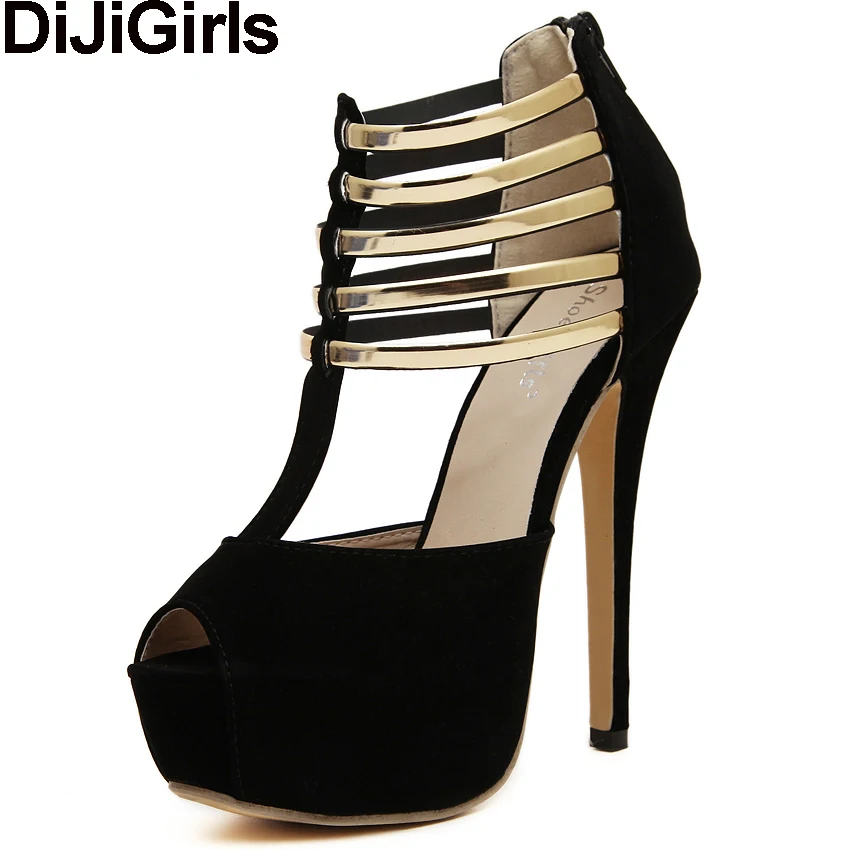 DiJiGirls/размера плюс Большие размеры 35 45 Женские туфли лодочки Сверхвысокие