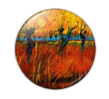 010 5pcs16mm20mm25mmVan Gogh картина Звездная ночь Винсента ручной работы фото стеклянный капельный стиль Кабошоны Ювелирные изделия Аксессуары - Цвет: 010