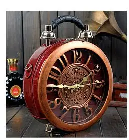 Wine Red Новая дизайнерская круглая форма сумка с будильником, уникальная машина времени, винтажная женская сумка, Подарочная сумка-мессенджер - Цвет: Wine Red
