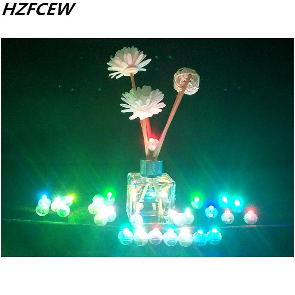 200 шт. Круглый Мини светодиодный фонарь с фонариками батареей Люминесцентная