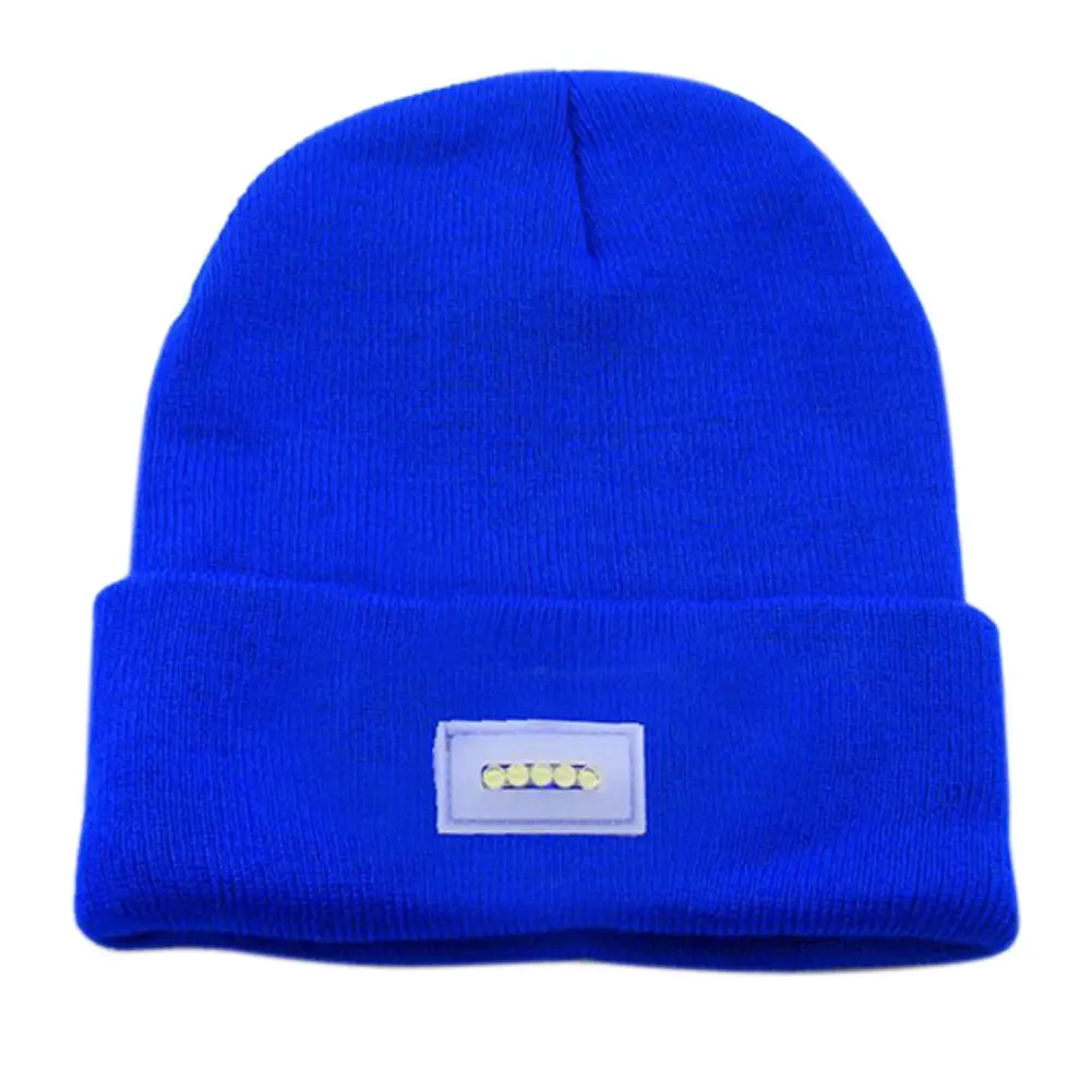 Новинка светодиодный светильник зимний теплый вязанный 5 шапки для мужчин/женщин