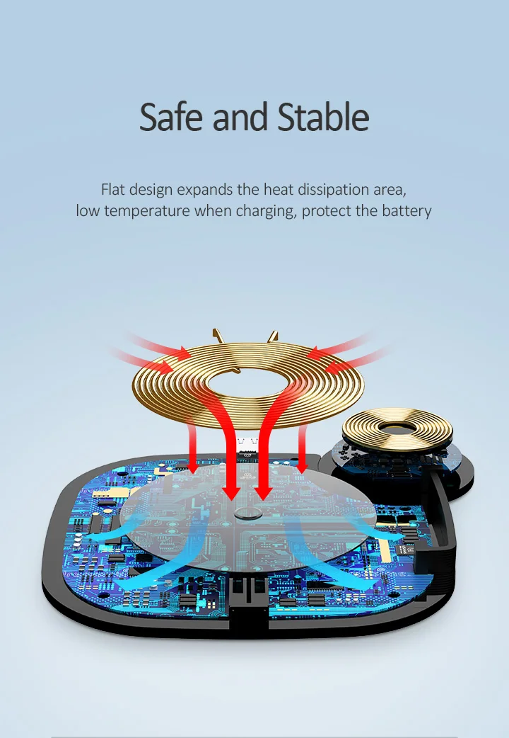 QI Wireless Charger for Apple Watch 4 3 2 1,USAMS Wireless Portable External Battery for iPhone X Samsung Xiaomi charger adapter