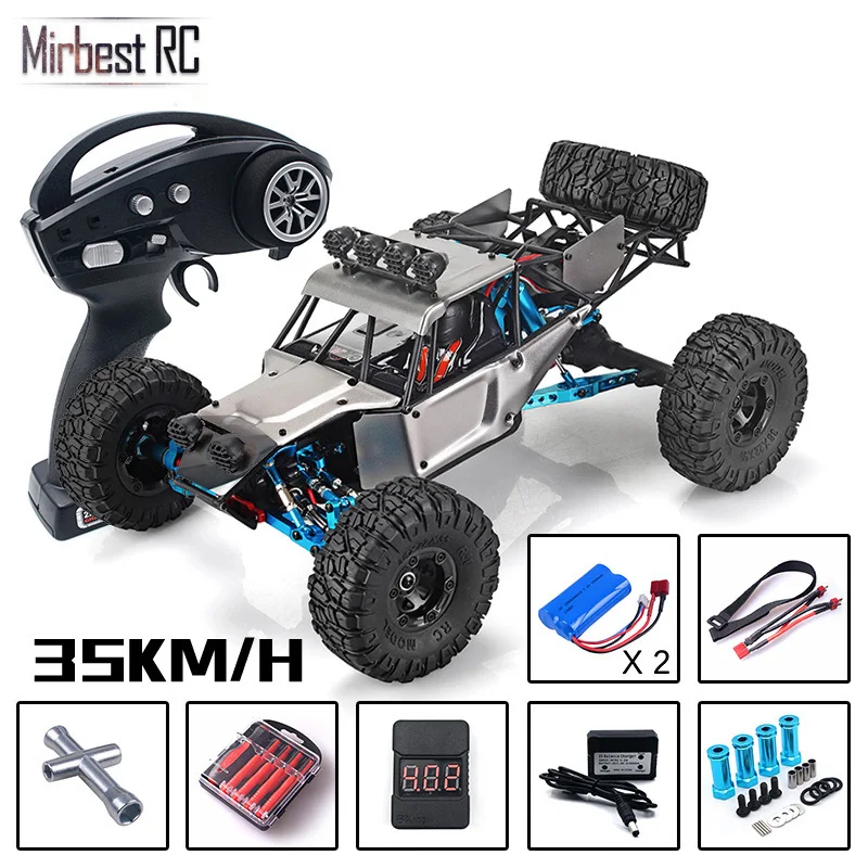 Brush Rtr-комплект Р/У Машинки 2,4 г 4WD 70 км/ч Радиоуправляемый автомобиль внедорожник для пустыни бесщеточный металлический обновленный PK WLtoys 12428 может переключаться Американская Рука японская рука - Цвет: Brush