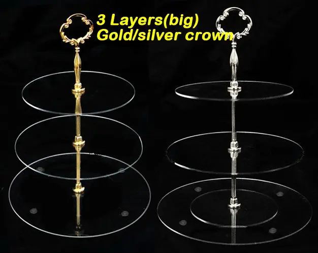 18 7 см 3-слойная большая акриловая круглая подставка для торта свадьбы Вечерние