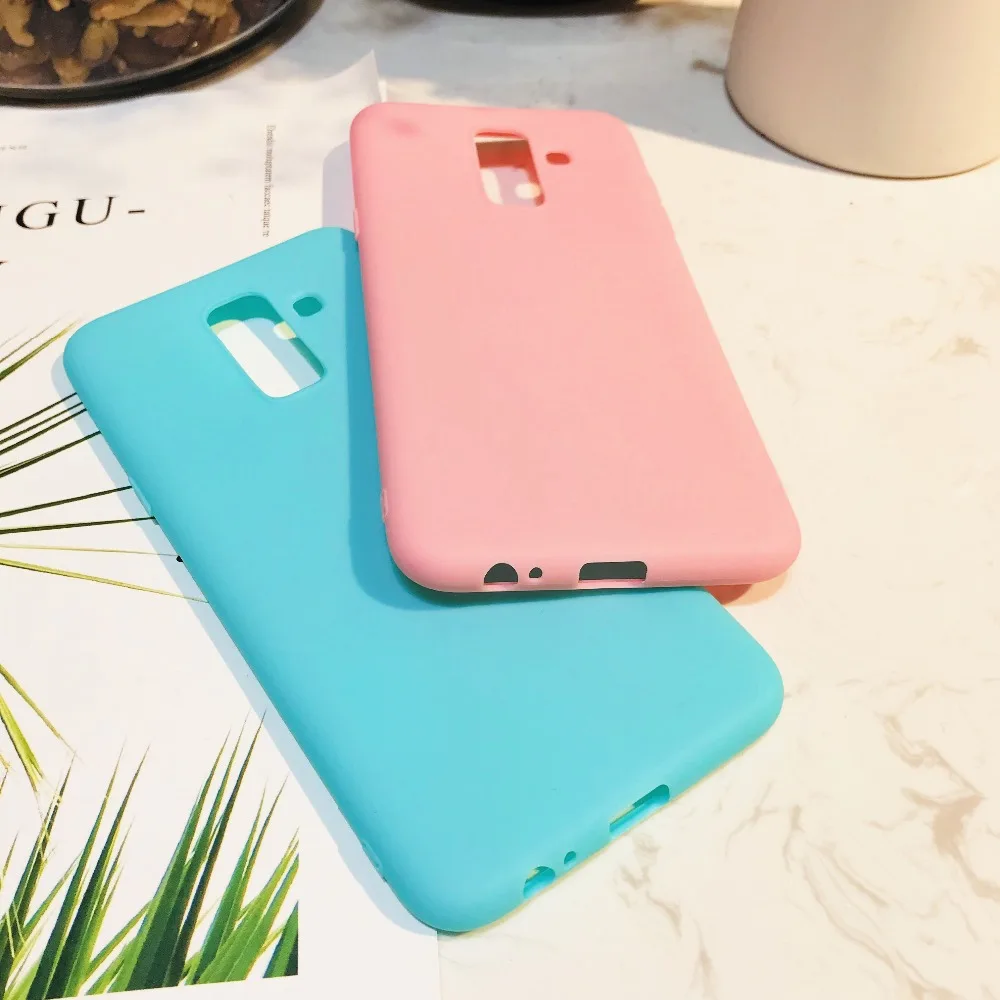 Простой матовый Однотонная Одежда чехол для Samsung Galaxy A6 Plus/6 0 дюймов Популярные