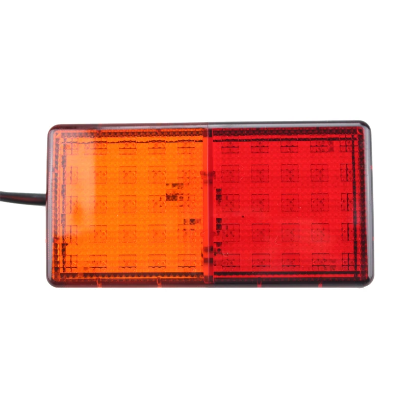 2021 New 12V Pair 50LED Rear Tail Light Lamp Trailer Truck Caravan Stop Reverse Indicator Red+Amber | Автомобили и мотоциклы