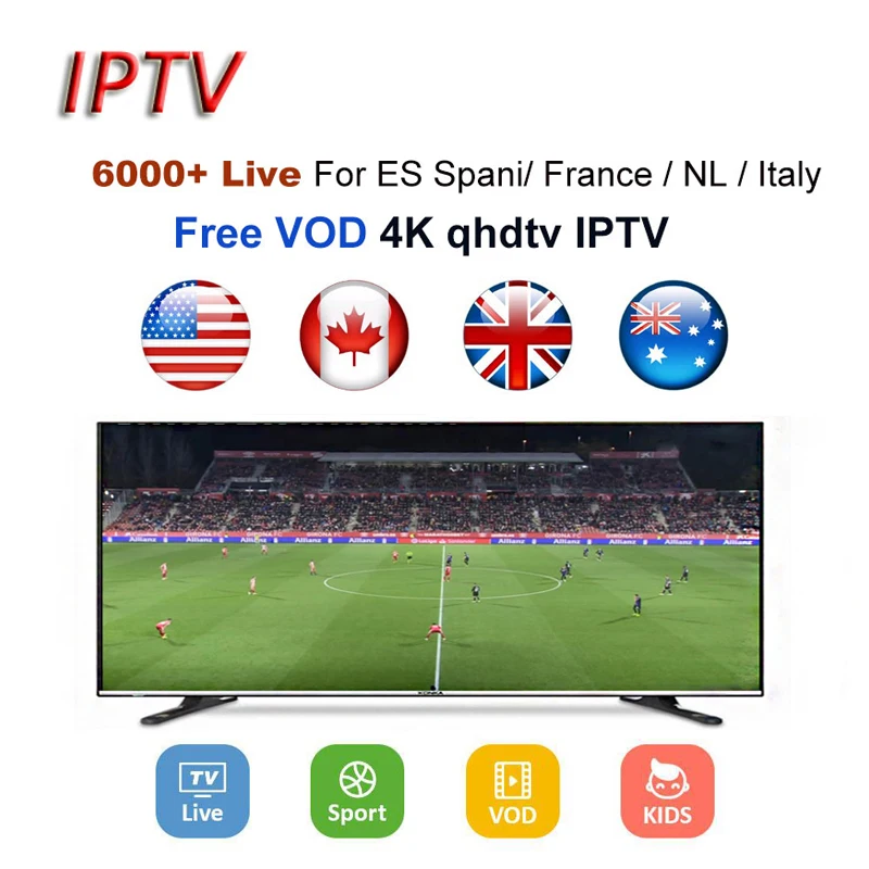 Испания IP tv испанский канал M3u Abonnement Ip Великобритания Италия Франция Португалия