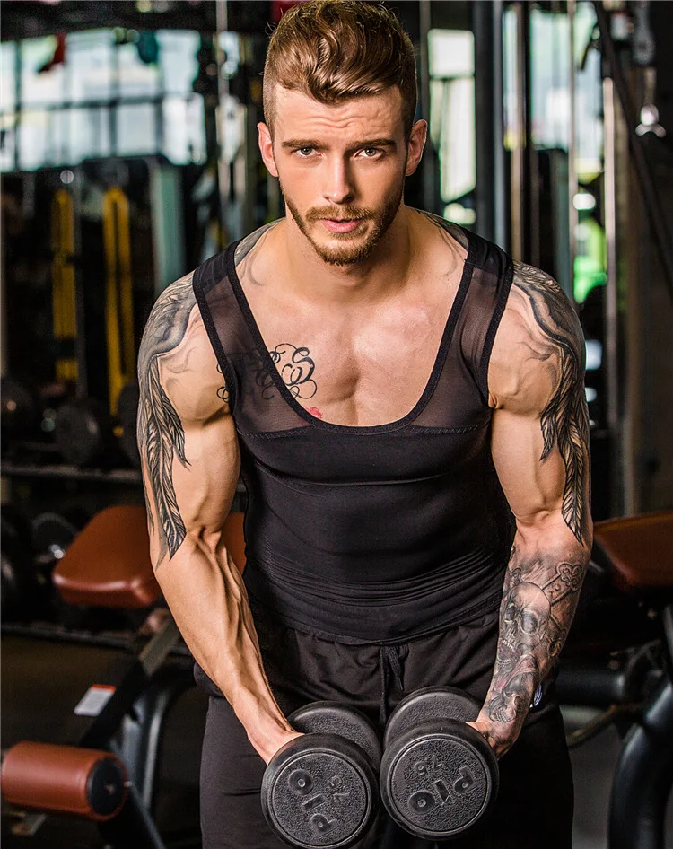 Мужской жилет LANTECH компрессионные колготки для тренировок бега фитнеса