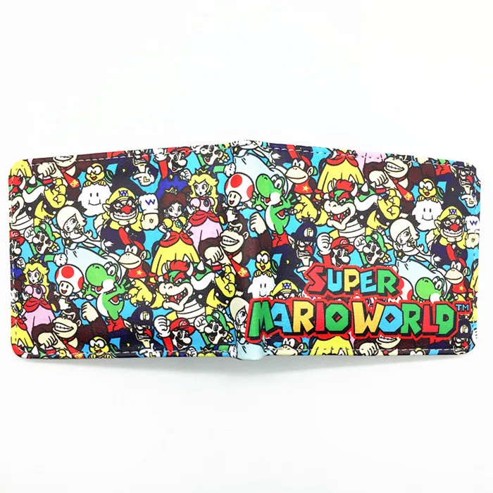 Super Mario World кошельки милый мультфильм комикс кошелек студент nintendo Игры фигурки "Супер Марио" Кошелек кредитный держатель для карт - Цвет: PU 006