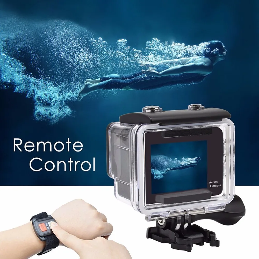 4K Спортивная экшн камера Wi Fi сенсорный экран водонепроницаемая 30 м 1080p Full HD 16 МП