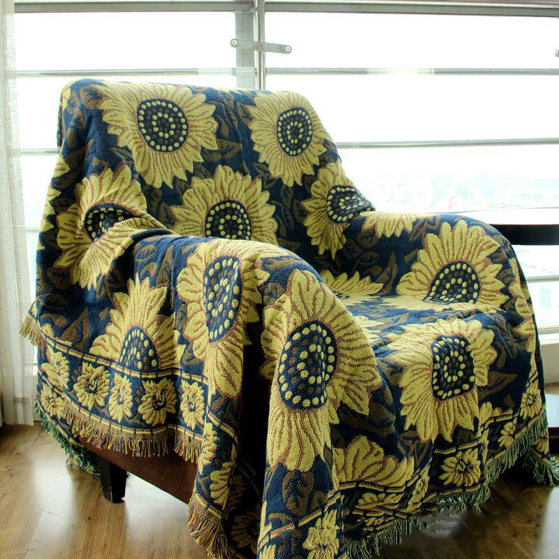 Трикотажное толстое теплое одеяло с кисточками из 100% хлопка мягкий диван ковер