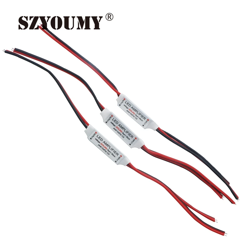 

SZYOUMY DC 5-24V RGB LED Strip 3528,5050 Amplifier 288W 3*4A Mini LED Signal Amplifier 300pcs Ship by DHL Fedex UPS