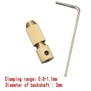 Оригинальная миниатюрная электрическая дрель с зажимом, самозатягивающаяся, маленькая, ручная, плотницкая, латунная, вмещает 0,8-1, 1 мм