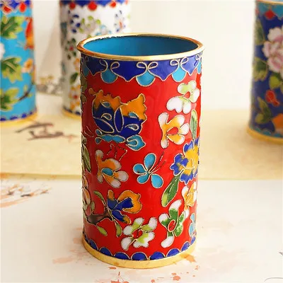 Китайский стиль особенности Пекин cloisonne держатель ручки медная шина Золотой провод держатель ручки