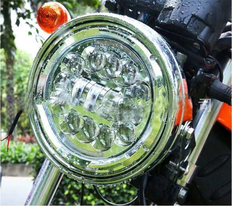 7 дюймов 60 Вт точка SAE E9 мотоцикл 883 налобный фонарь с углом глаз Led 883 фары 7 дюймов корпус ведро отделка кольцо