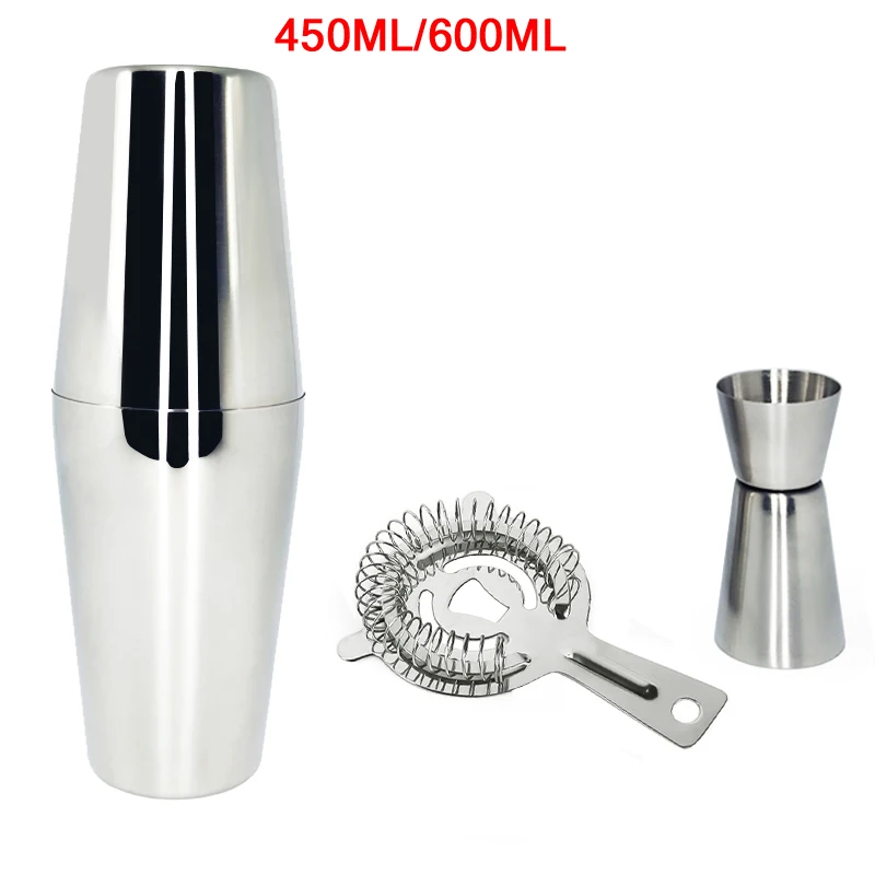 450 600ML15 30ML Набор из 4 предметов шейкер для Бостонского коктейля-набор для барменов для профессиональных барменов и семейных баров - Цвет: 450 600ML15 30ML