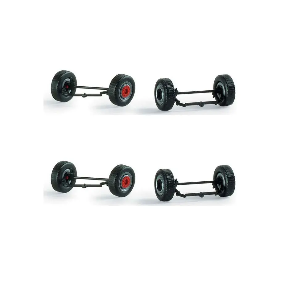 2 red 2 black Ho Масштаб 1: 87 052559 модель рулевого управления грузовика комплект 4 наборы пластиковых игрушек - Цвет: 2 red 2 black