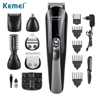 keme km 600 6in1 hair trimmer titanium hair clipper electric shaver beard trimmer men styling tools shaving machine 100 240v