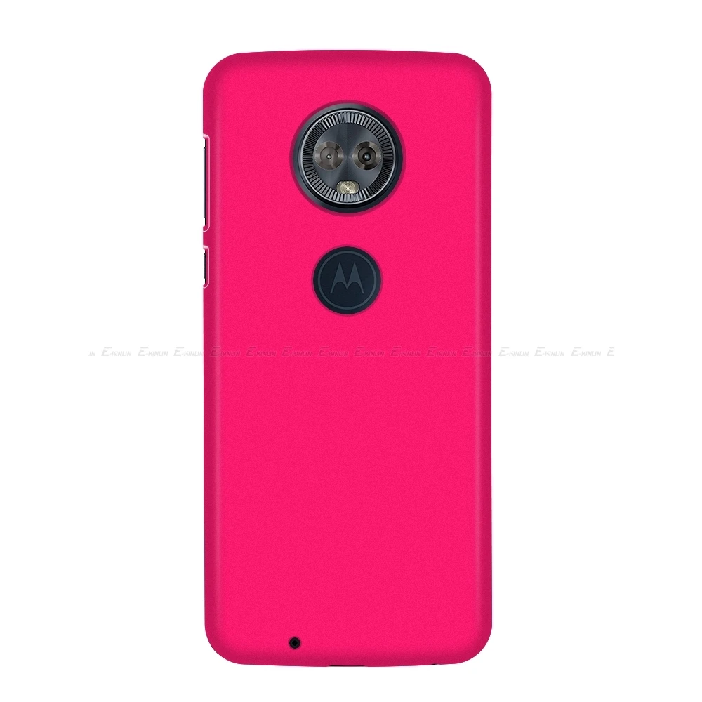 Ультратонкий матовый жесткий чехол для телефона Motorola Moto Z3 Z2 G7 G6 G5S G5 G4 E5 E4 C Plus Play power X4 M Пластиковая Задняя крышка из поликарбоната - Цвет: Розовый